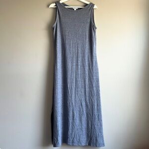 Daily Ritual maxi dress cozy knit sleeveless  blue medium long soft stretchy